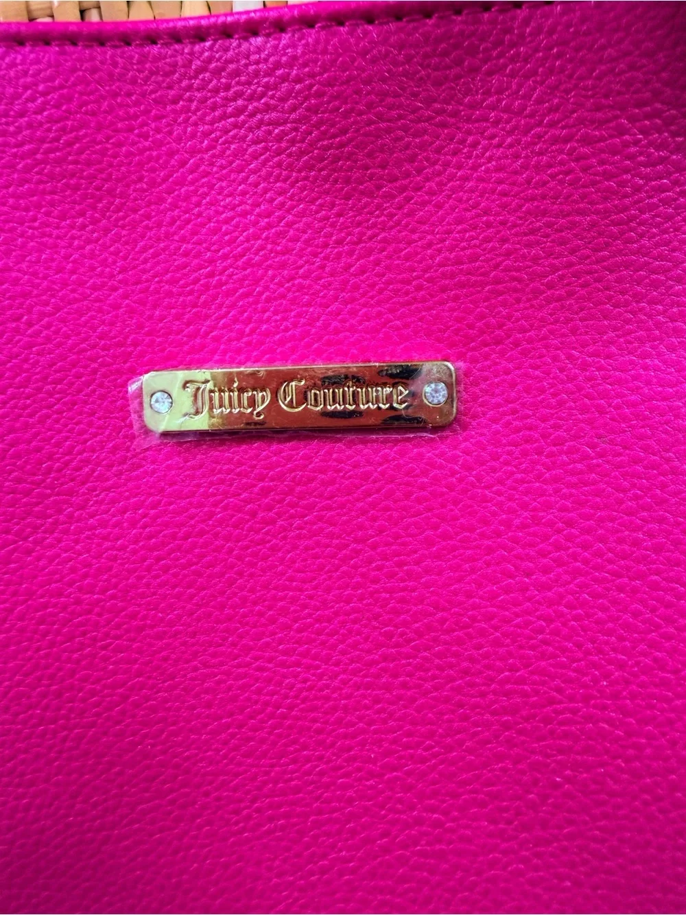 Juicy Couture Bright Pink Stud-Accent Tote